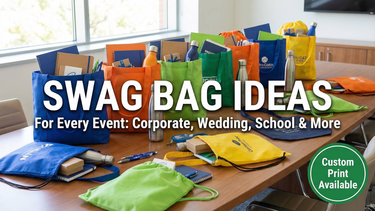 Idées de sacs swag pour des événements d'entreprise et des mariages