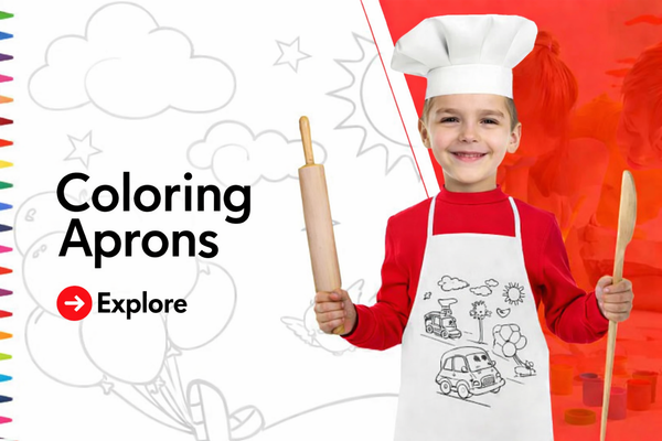 Tabliers à colorier pour enfants pour fête d'anniversaire