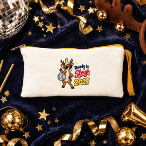 Trousse de Noël – 9 motifs Noël & Nouvel An 2027, trousse en tissu zippée en 6 couleurs 21 × 10 cm – coton gabardine - Pamusan.fr