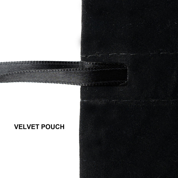 Personalized Black Velvet Drawstring Pouch – 6" × 8" (15 × 20 cm) - Pamusan.com