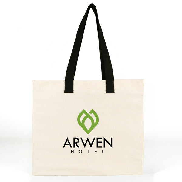 Exemple d’impression client : ARWEN HOTEL sur le tote bag imprimé 40 x 35 x 15 cm