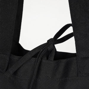 Black Canvas Shopping Tote Bag – 14 × 12 × 4 (35 × 30 × 10 cm) – Thick 10 oz Cotton - Pamusan.com