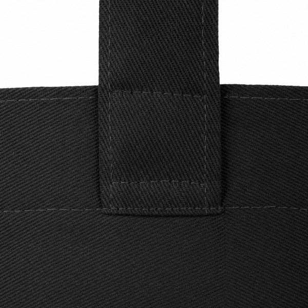 Black Canvas Shopping Tote Bag – 14 × 12 × 4 (35 × 30 × 10 cm) – Thick 10 oz Cotton - Pamusan.com