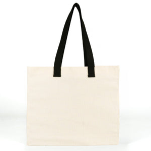 Tote bag vierge 40 x 35 x 15 cm en studio, vue de face en coton naturel