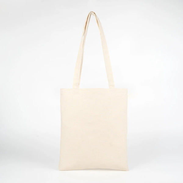 Blank Cotton Tote Bag 12"x14" – Natural Shoulder Tote, 6 oz Gabardine Fabric - Pamusan.com