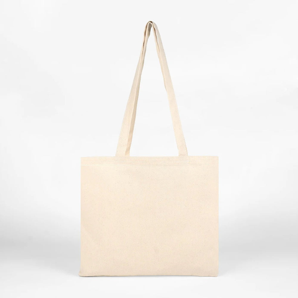 Blank Wide Tote Bag 14"x12" – Landscape Natural Cotton, 6 oz Gabardine Fabric - Pamusan.com