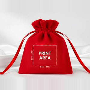 Cadeau invité Noël – pochette en velours 10 × 13 cm à cordon satiné froncé, rouge, vert ou noir, 9 motifs Noël & Nouvel An 2027 - Pamusan.fr