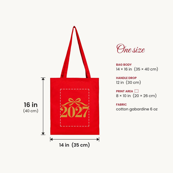 Tote bag de Noël en coton – sacs en tissu 35 × 40 cm naturel, rouge ou noir, 9 motifs Noël & Nouvel An 2027 – coton gabardine - Pamusan.fr