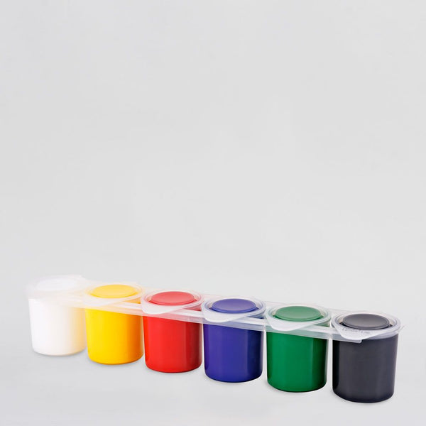 Class Painting Set 1 | 20 Colorable Cotton Drawstring Backpacks 14"x16" + 2 Marker Sets (6 Colors) - Pamusan.com