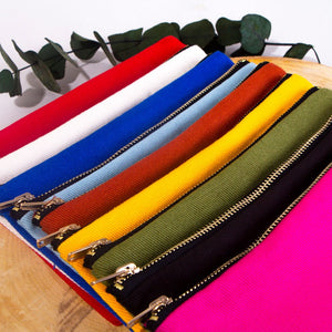 Clutch Bag Black 8"x6" – Cotton Zipper Cosmetic & Reusable Makeup Pouch - Pamusan.com