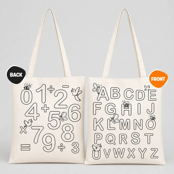Coloring Bag Painting Set 4 - 20 Double - sided Painted Bag 14"x16" / Carioca Fabric Paint Pen - Pamusan.com