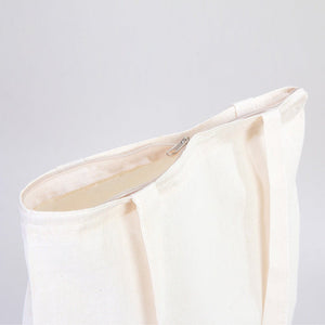 Cotton Tote Bag with Zipper 14"x16" – Natural Color Eco - Friendly Cloth Bag - Pamusan.com