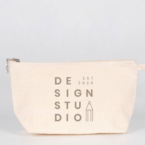Natural cotton canvas zipper pouch with star zipper pull – Pamusan.com