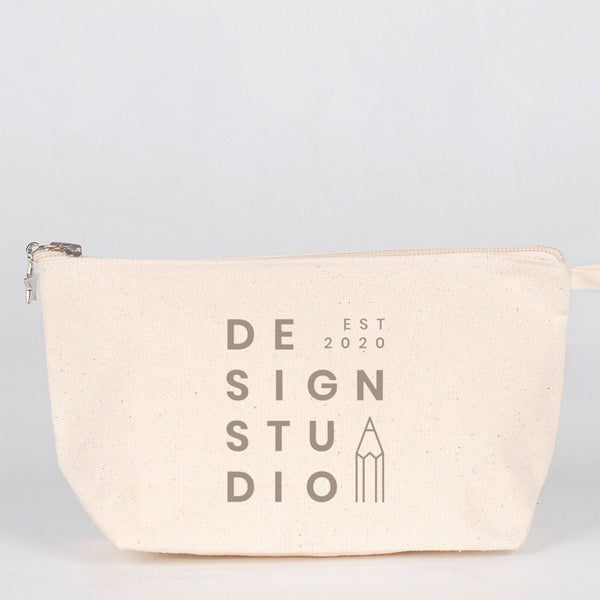 Natural cotton canvas zipper pouch with star zipper pull – Pamusan.com