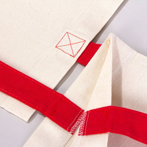 Custom Cotton Tote Bag – 16" × 14" (40 × 35 cm) – Red Handles - Pamusan.com
