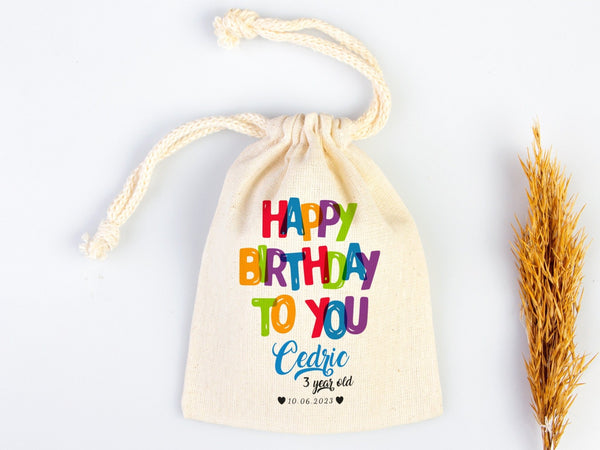 Birthday Goodie Bags – Custom Logo Printed Personalized Party Favor Bags for Kids’ Birthdays & Happy — print detail | Pamusan