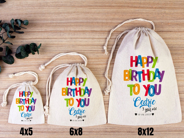 Birthday Goodie Bags – Custom Logo Printed Personalized Party Favor Bags for Kids’ Birthdays & Happy — print detail | Pamusan