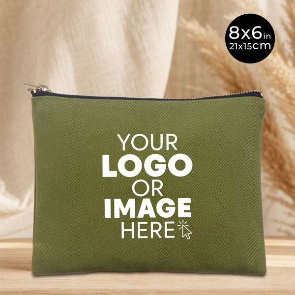 Custom Printed Colorful Makeup Bag - 8"W x 6"H Cosmetic Clutch Bag, Bridesmaid Cosmetic Bag - Pamusan.com