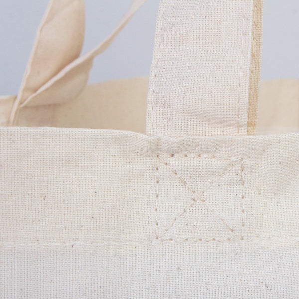 Custom Printed Cotton Grocery Tote Bag – 19"W x 16"H x 4"D Reusable Double Handle Shopping Bag - Pamusan.com
