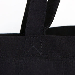 Custom Printed Foldable Cotton Shopping Bag with Black Clutch – 19" × 16" × 4" (48 × 41 × 10 cm) - 4 oz - Pamusan.com