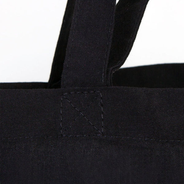 Custom Printed Foldable Cotton Shopping Bag with Black Clutch – 19" × 16" × 4" (48 × 41 × 10 cm) - 4 oz - Pamusan.com