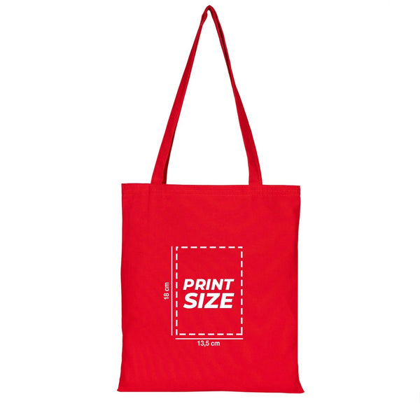 Tote bag rouge personnalisé en coton premium 300 g/m² (35 cm x 40 cm) - Pamusan.com