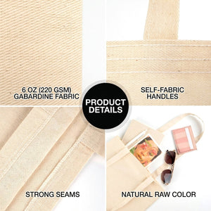 Custom Tote Bag 12"x14" With Logo – Full-Color Print, 6 oz Gabardine Fabric - Pamusan.com