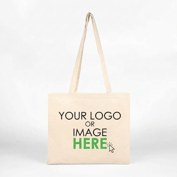 Custom Wide Tote Bag 14"x12" With Logo – Landscape Print, 6 oz Gabardine Fabric - Pamusan.com