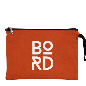 Custom Zippered Clutch Bag – Terracotta – 10" × 7" (25 × 18 cm) - 10 oz - Pamusan.com