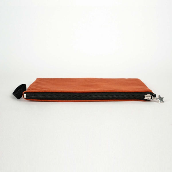 Custom Zippered Clutch Bag – Terracotta – 10" × 7" (25 × 18 cm) - 10 oz - Pamusan.com