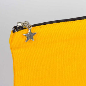 Custom Zippered Clutch Bag – Yellow – 10" × 7" (25 × 18 cm) - 10 oz - Pamusan.com