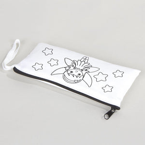 Dyeable Fabric Pencil Case 8" W x 4" H (21cm x 10cm) - Little Fairy - Pamusan.com
