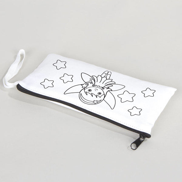 Dyeable Fabric Pencil Case 8" W x 4" H (21cm x 10cm) - Little Fairy - Pamusan.com