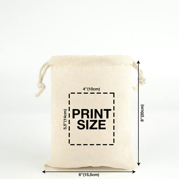 Fabric Pouch 6" W x 8" H (15.5 cm x 20 cm) - (Customize) - Pamusan.com