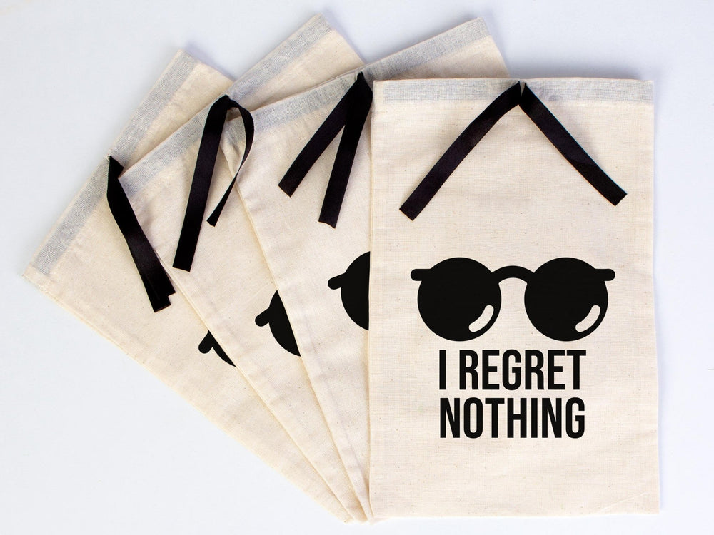 Hangover Bags with Black Ribbon - 2 Different Sizes - Wedding Recovery Kit | Pamusan