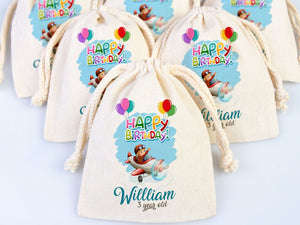 Birthday Treat Bags – Custom Name, Age & Date Personalized Gift Bags for Kids — custom print | Pamusan