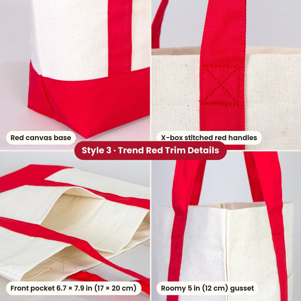 Sacs en toile du Réveillon – tote bags en 3 modèles, 9 motifs Happy New Year 2027 : Large City 45 × 35 × 10 cm, anses rouges 45 × 35 × 8 cm ou bordure rouge 40 × 35 × 12 cm - Pamusan.fr