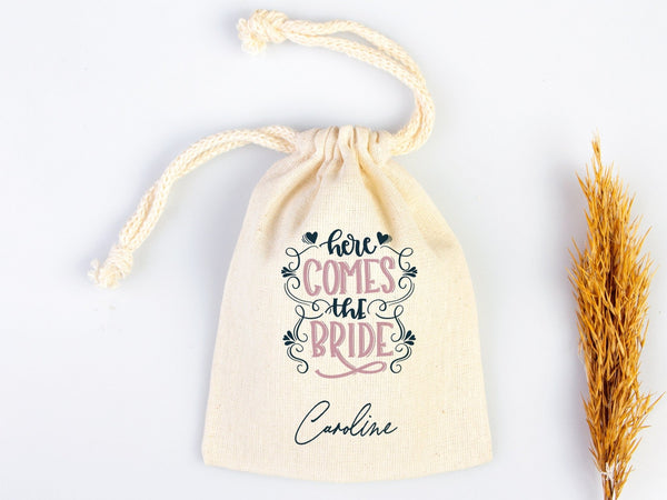 Bride Hangover Kit Bags – Custom “Here Comes the Bride” Recovery Bags for Bachelorette Party & Wedding Survival Kit | Pamusan