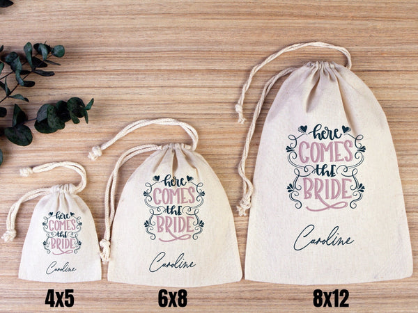 Bride Hangover Kit Bags – Custom “Here Comes the Bride” Recovery Bags for Bachelorette Party & Wedding Survival Kit | Pamusan
