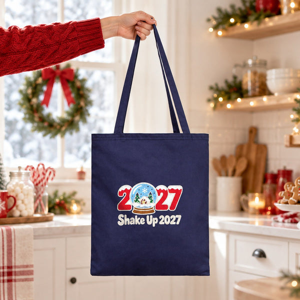Sac cadeau de Noël en tissu – tote bag réutilisable en coton 35 × 40 cm, vert, jaune ou bleu marine, 9 motifs Noël & Nouvel An 2027 - Pamusan.fr
