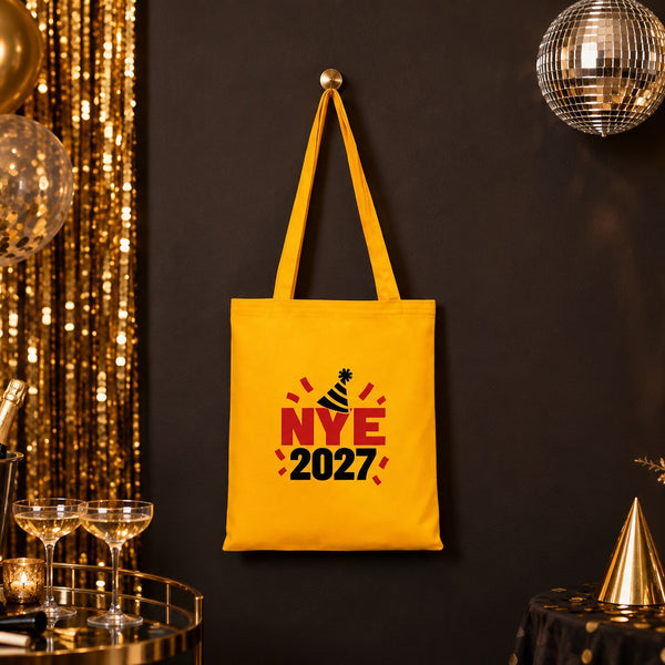 Sac cadeau de Noël en tissu – tote bag réutilisable en coton 35 × 40 cm, vert, jaune ou bleu marine, 9 motifs Noël & Nouvel An 2027 - Pamusan.fr