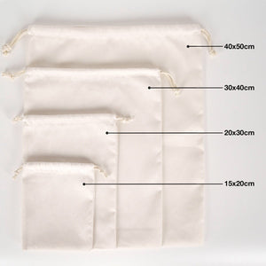 Laminated 12" x 16" (30 x 40 cm) Cotton Drawstring Pouch - 4 oz - Pamusan.com