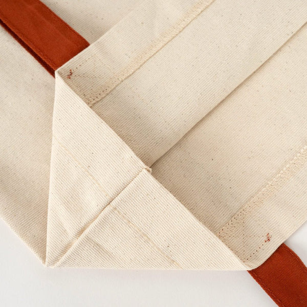 Large Terracotta Canvas Tote Bag – 16"x14"x5", Eco - Friendly & Reusable Cotton Bag - Pamusan.com