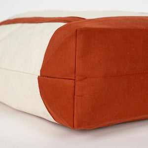 Large Terracotta Canvas Tote Bag – 16"x14"x5", Eco - Friendly & Reusable Cotton Bag - Pamusan.com
