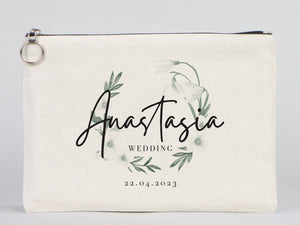Custom Cotton Wedding Clutch Bag – Personalized Gift Pouch | Pamusan