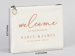 Custom Cotton Wedding Clutch Bag – Elegant Bridesmaid Gift — custom print | Pamusan
