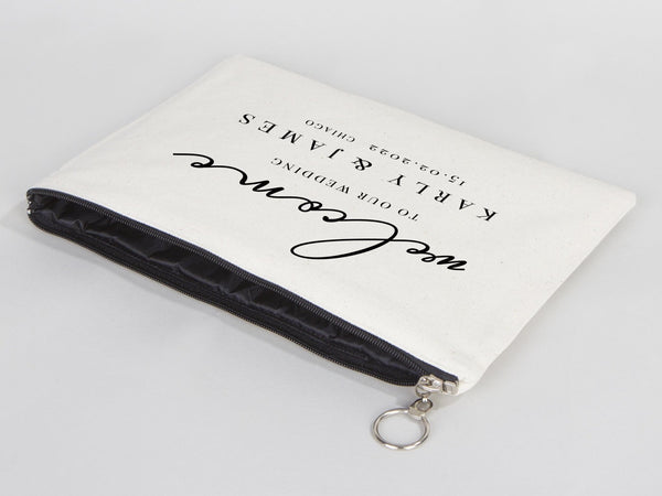 Custom Cotton Wedding Clutch Bag – Elegant Bridesmaid Gift — custom print | Pamusan