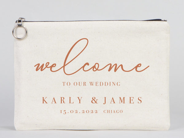 Custom Cotton Wedding Clutch Bag – Elegant Bridesmaid Gift — custom print | Pamusan