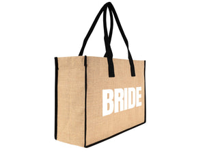 Large Custom Jute Tote Bag 18x12x6 – Eco - Friendly Reusable Bag with Black Handles - Pamusan.com