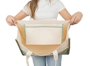 Large Oversized Canvas Tote Bag with Pocket – Reusable Cotton for Beach, Weddings, Travel & More - Pamusan.com